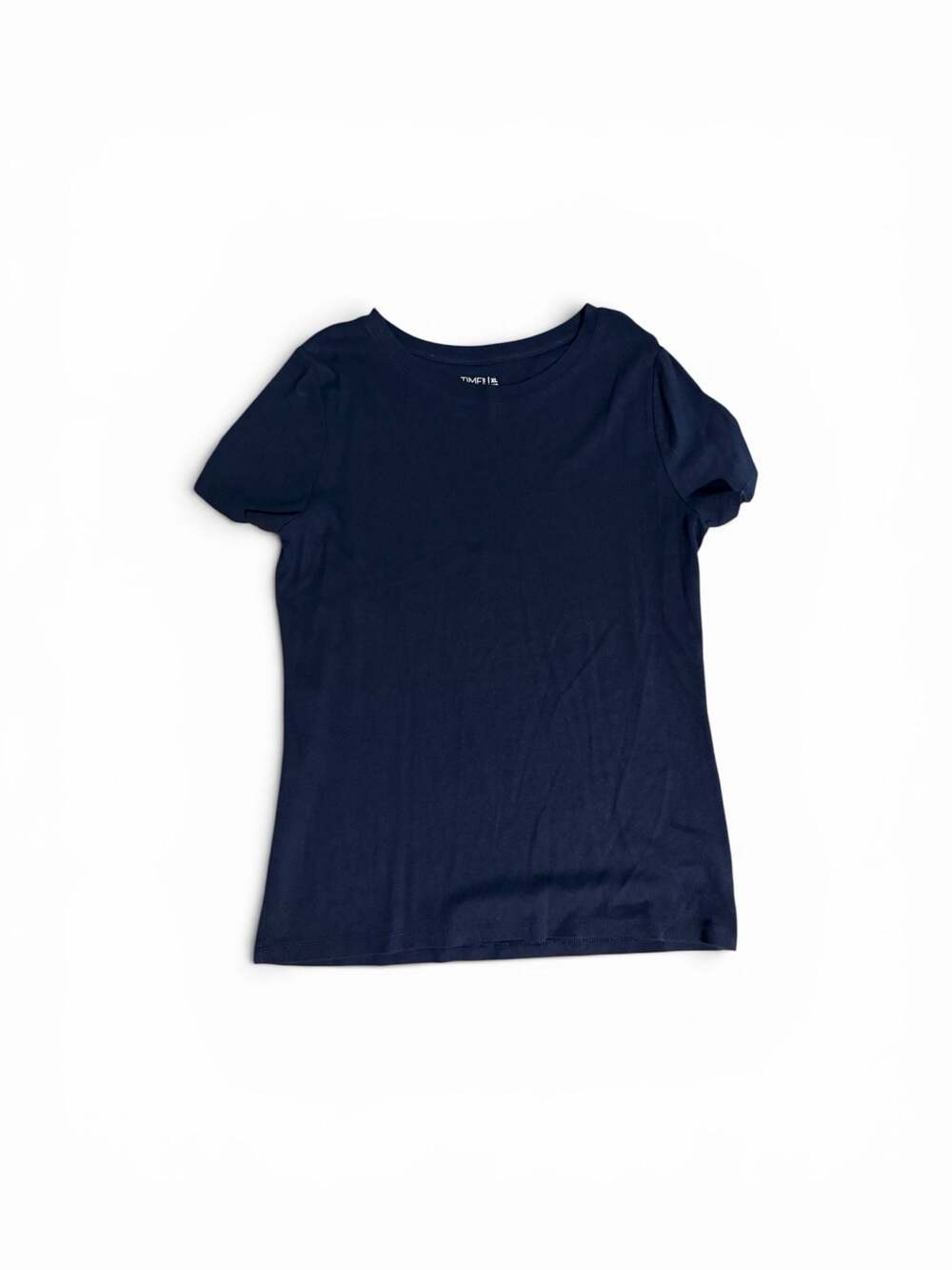 Time and Tru Navy Blue Crew Neck T-Shirt Size XL (16-18)